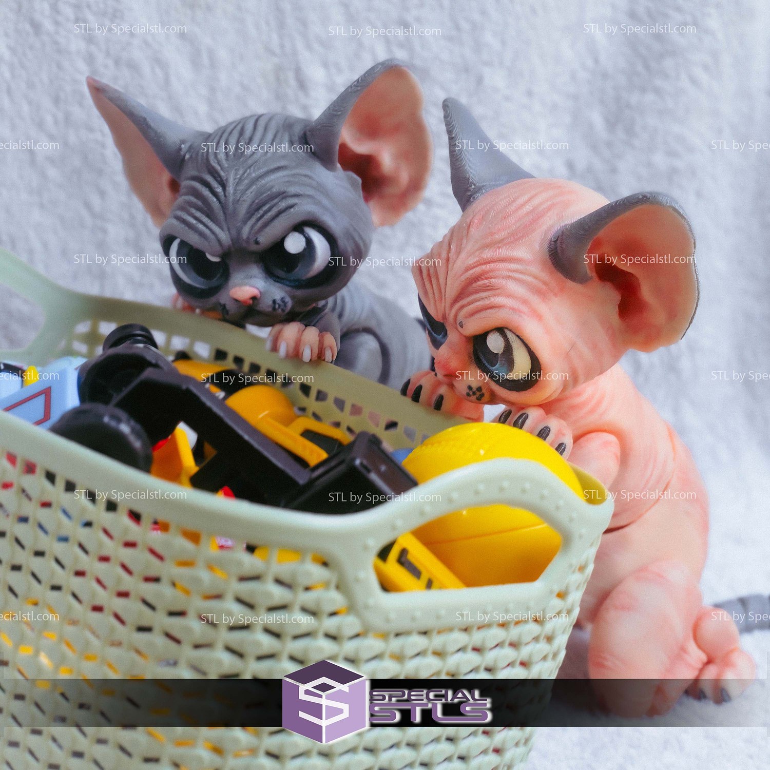 Basic STL - Larry The Shynx 3D Model — view 7
