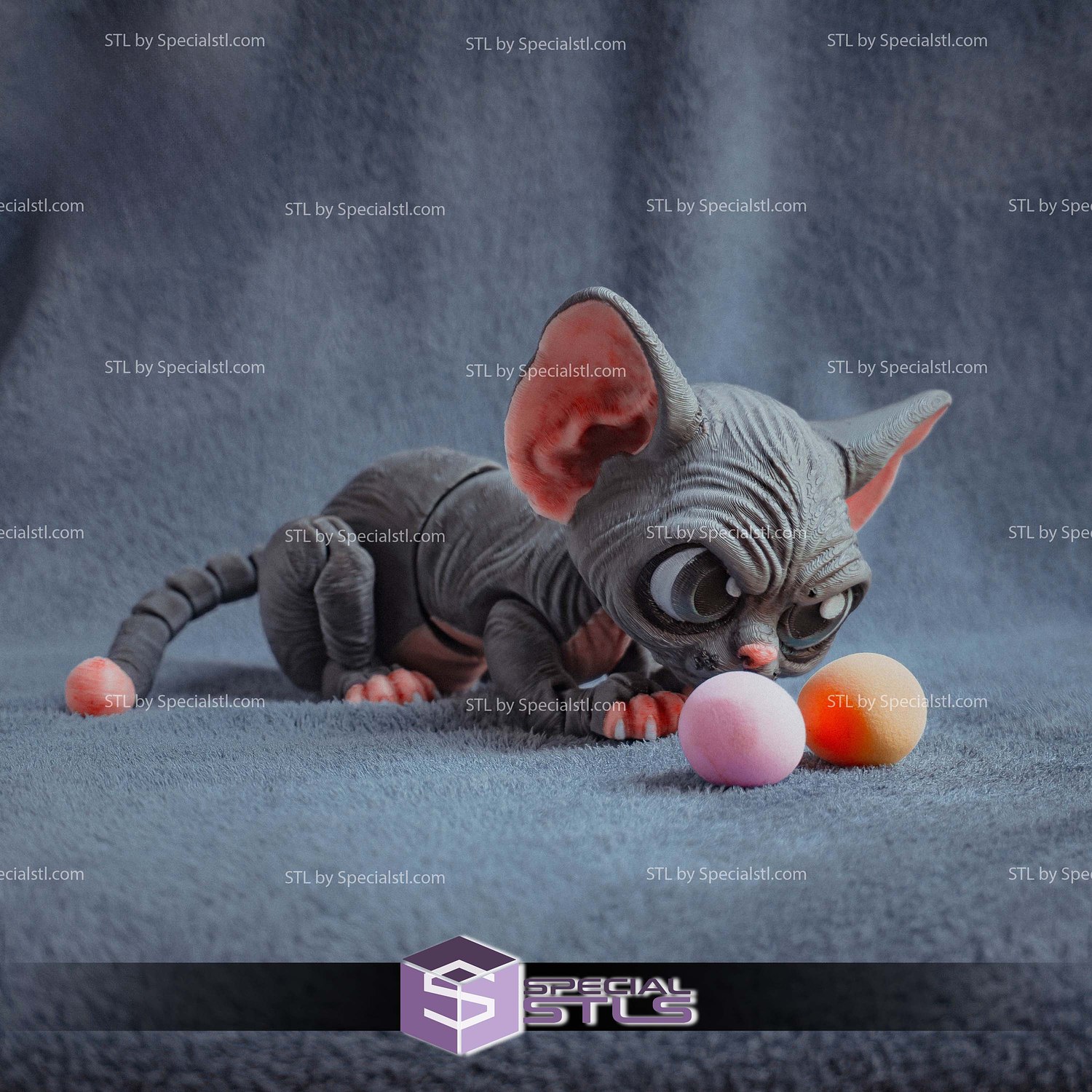 Basic STL - Larry The Shynx 3D Model — view 8