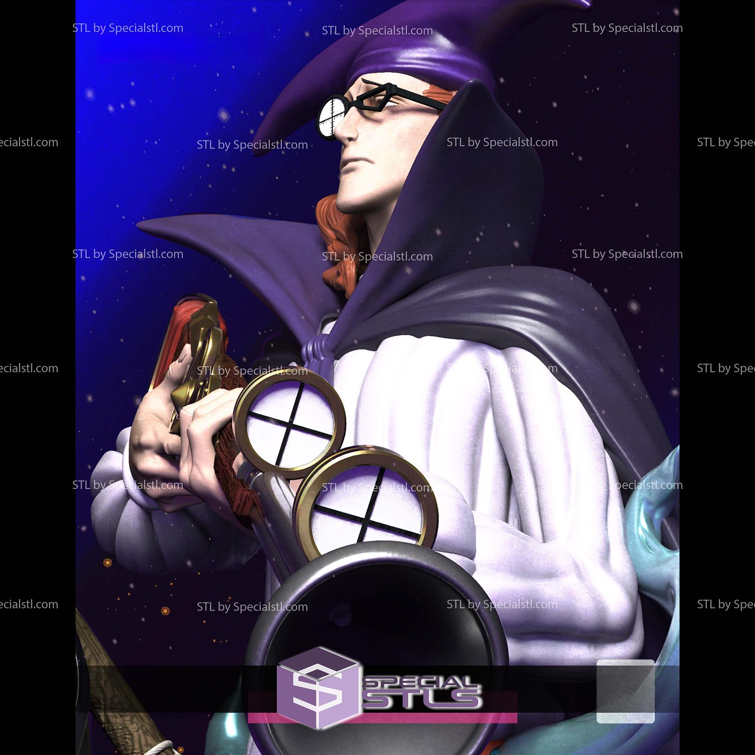 Van Augur One Piece Bust STL Files 3D Model — view 2