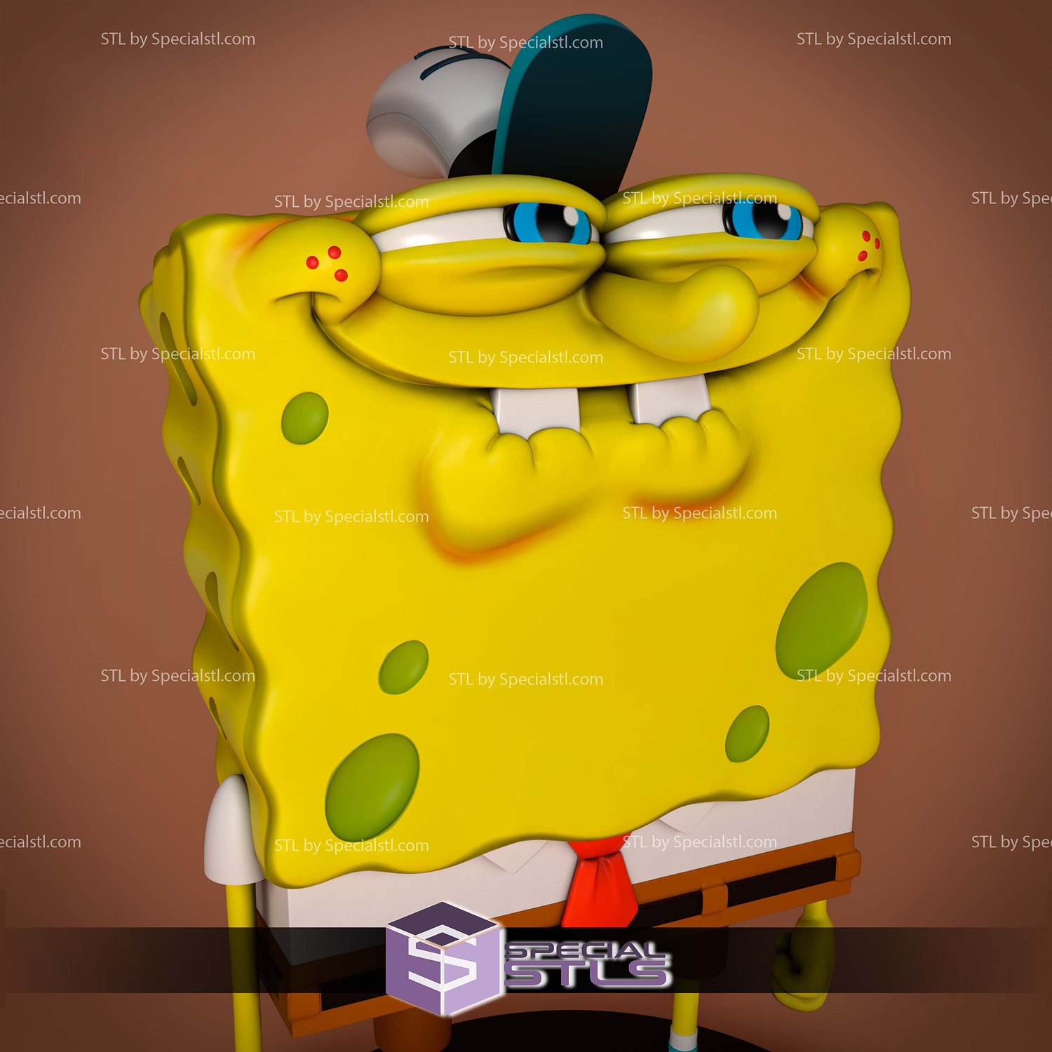SpongeBob SquarePants 57mm 3D Printer Files STL Model — view 2