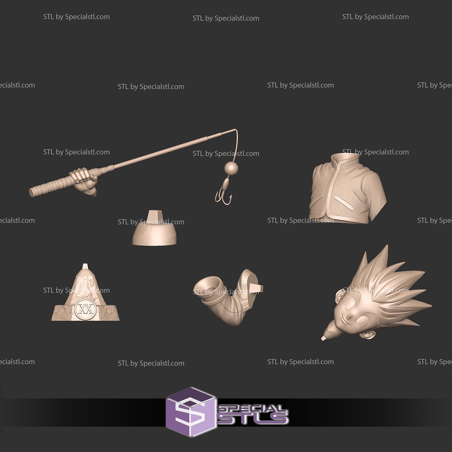 Gon Freecs Phishing Bust 3D Printer Files STL Model — view 2