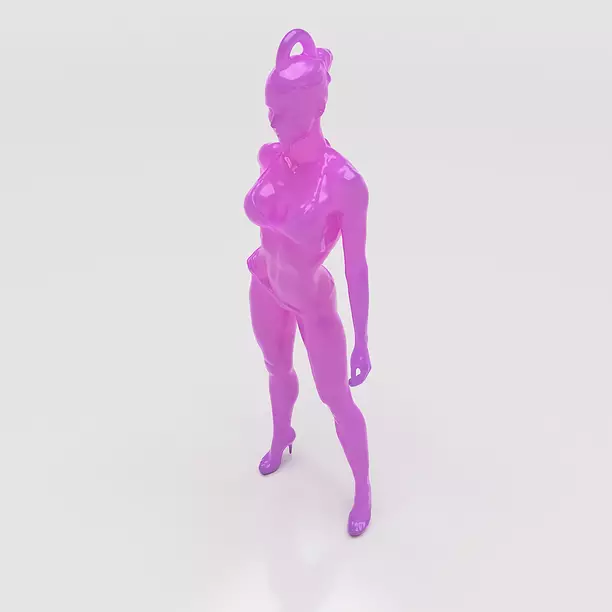 High Heels  Woman Pendant 3D STL Model
