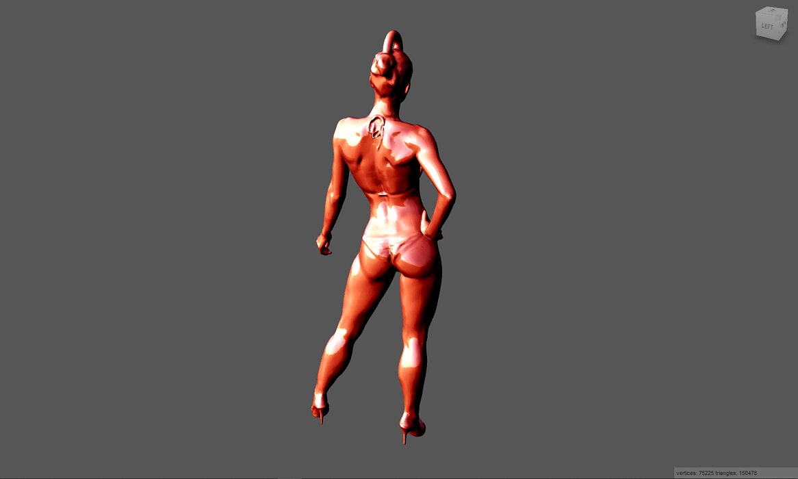 High Heels  Woman Pendant 3D STL Model — view 4