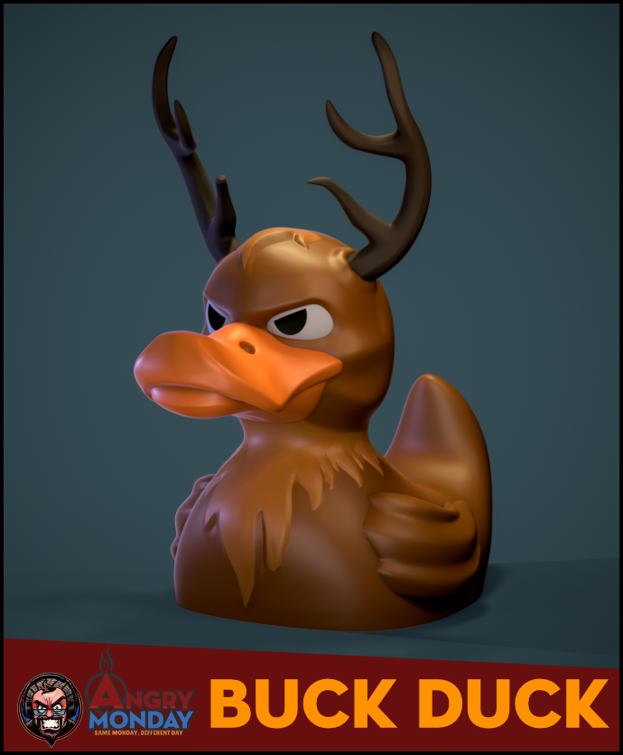 Buck Duck 3D STL Model — view 2