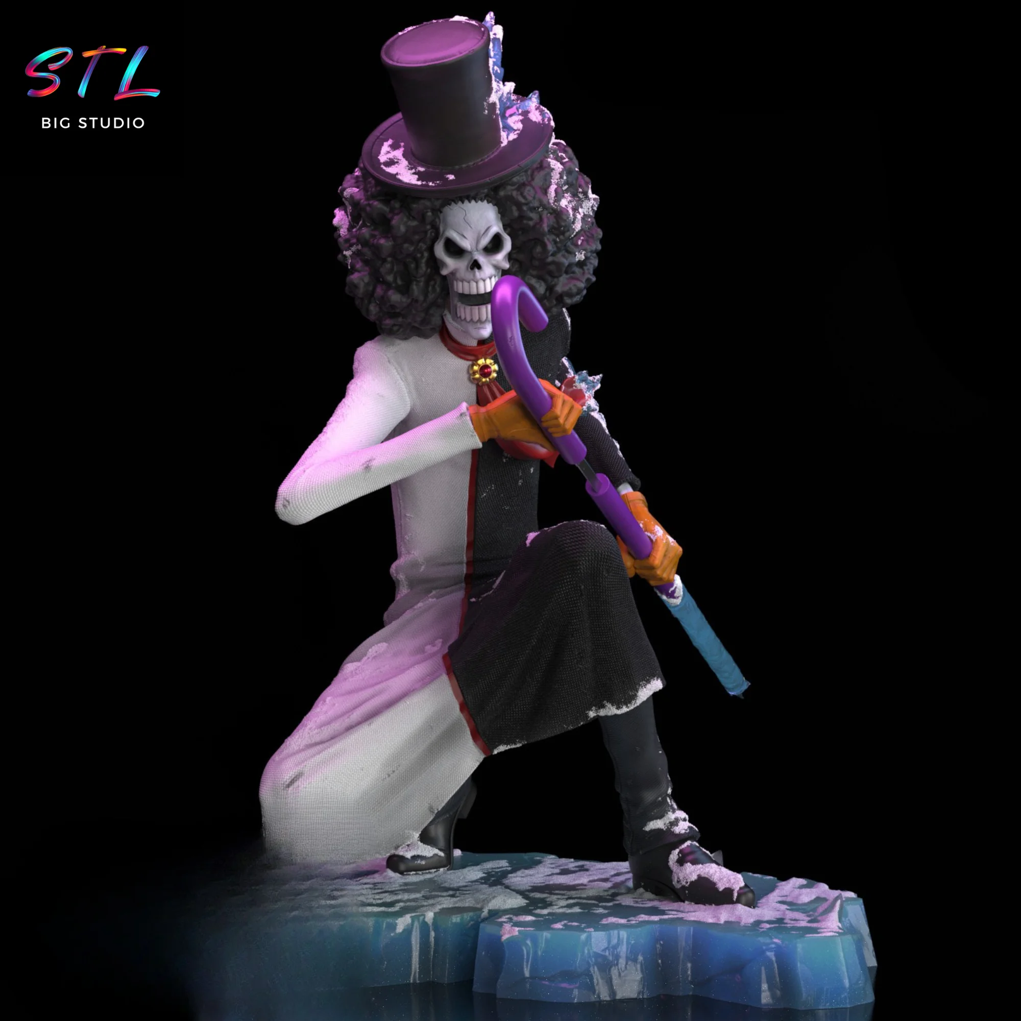 Brook STL | The Musical Skeleton from One Piece | 3D Printable Figure Model