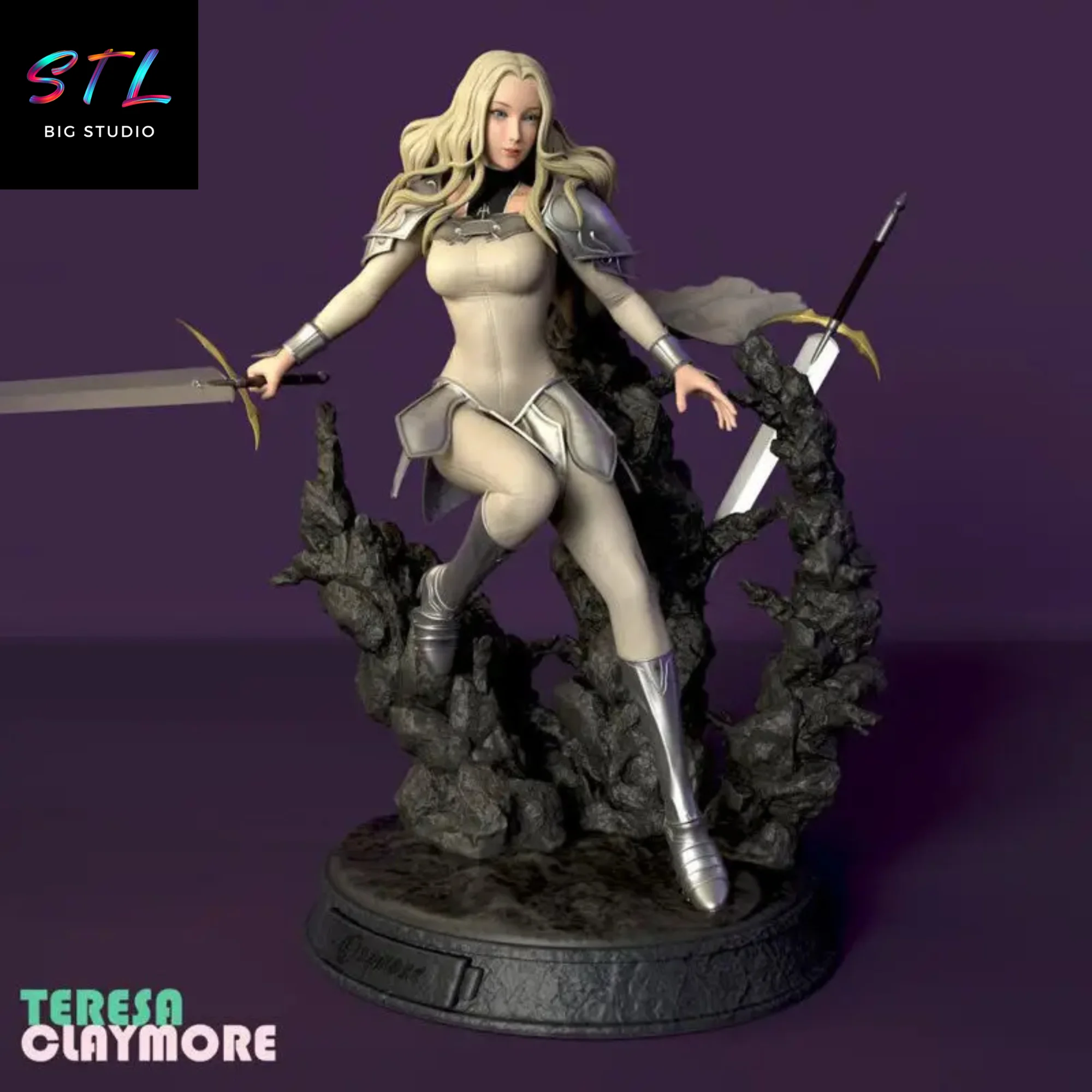 Teresa Claymore STL | 3D Printable Figure | Claymore Model