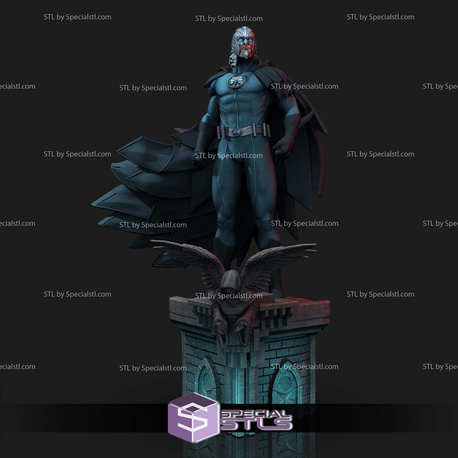 Owlman DC Villains Sculptures 3D Printing STL Model — view 3