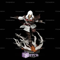 Ezio Auditore in Action Roof 3D Printer Files STL Model
