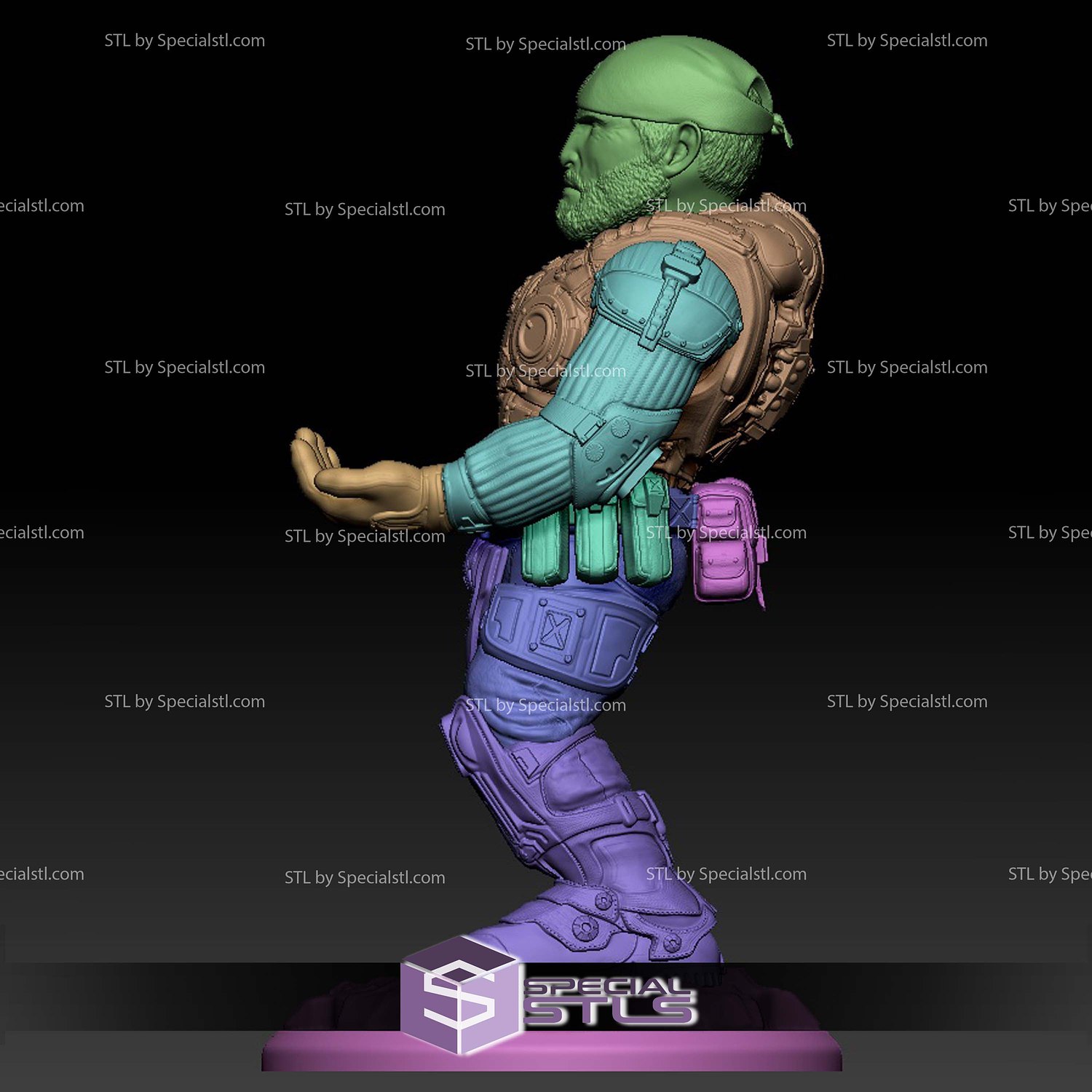 Marcu Fenix Joystick Holder 3D Printer Files STL Model — view 2