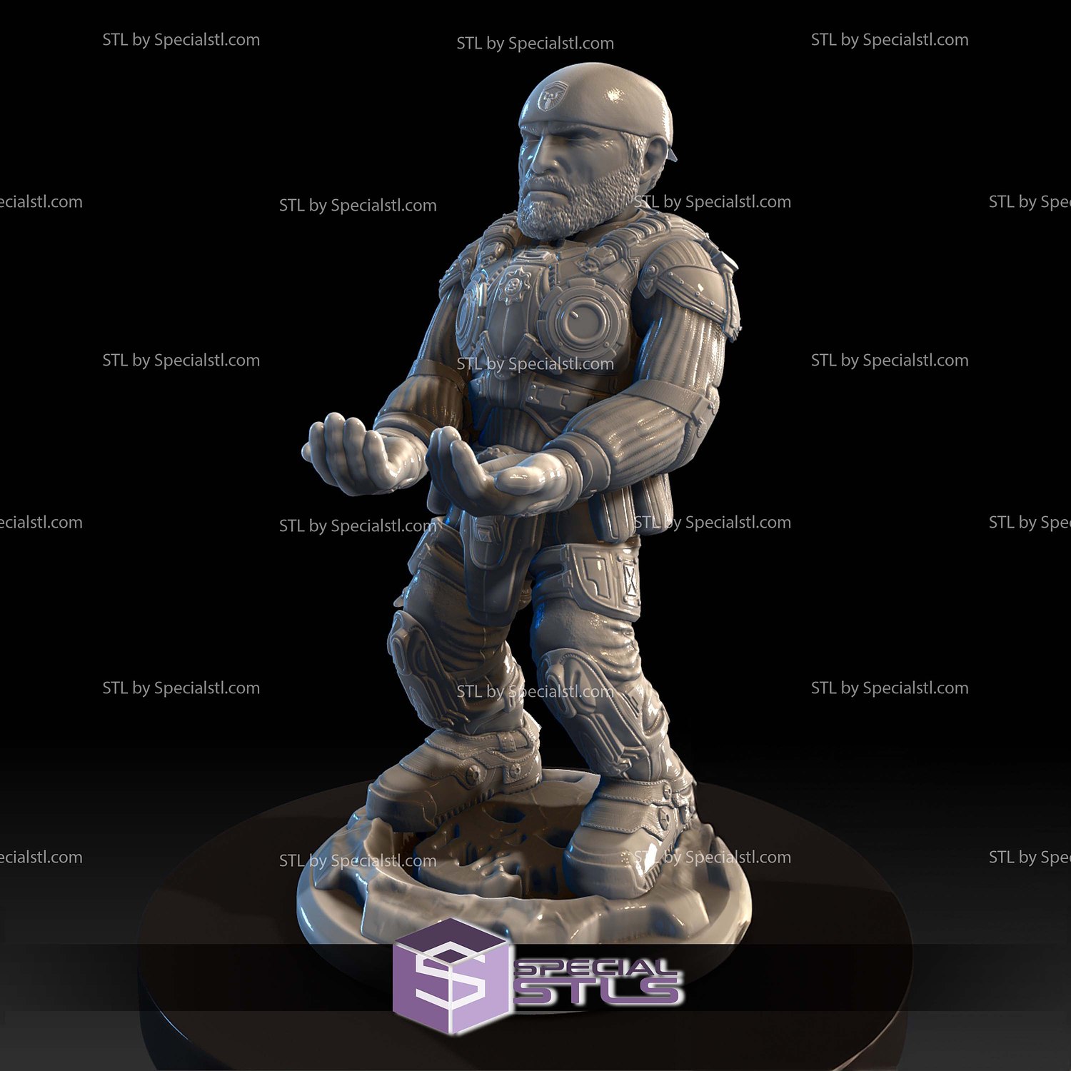 Marcu Fenix Joystick Holder 3D Printer Files STL Model — view 7