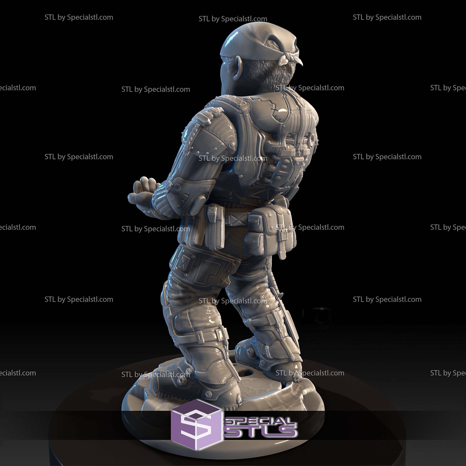 Marcu Fenix Joystick Holder 3D Printer Files STL Model — view 8