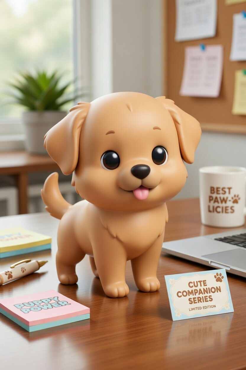 Free Chibi Golden Puppy 3D GLB Model