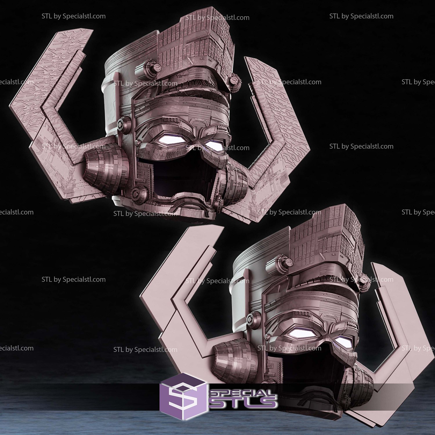 Cosplay STL Files Galactus Movie Helmet 3D Model — view 5