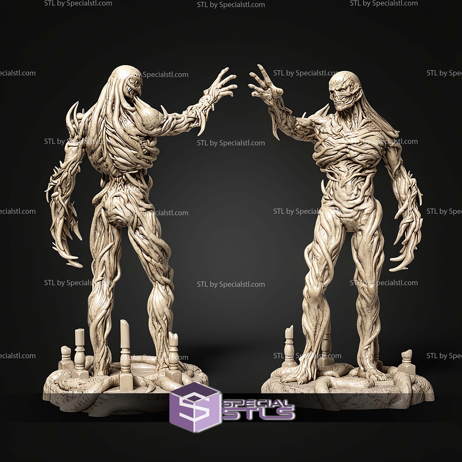 Vecna Stranger Things 220mm STL Files 3D Model — view 3