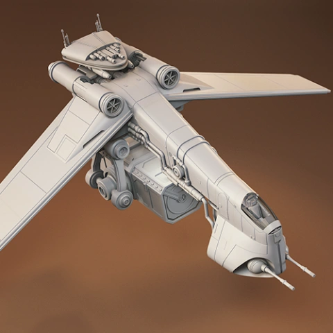LAAT\/c Gunship 3D Printing Model | Assembly + Active STL Model