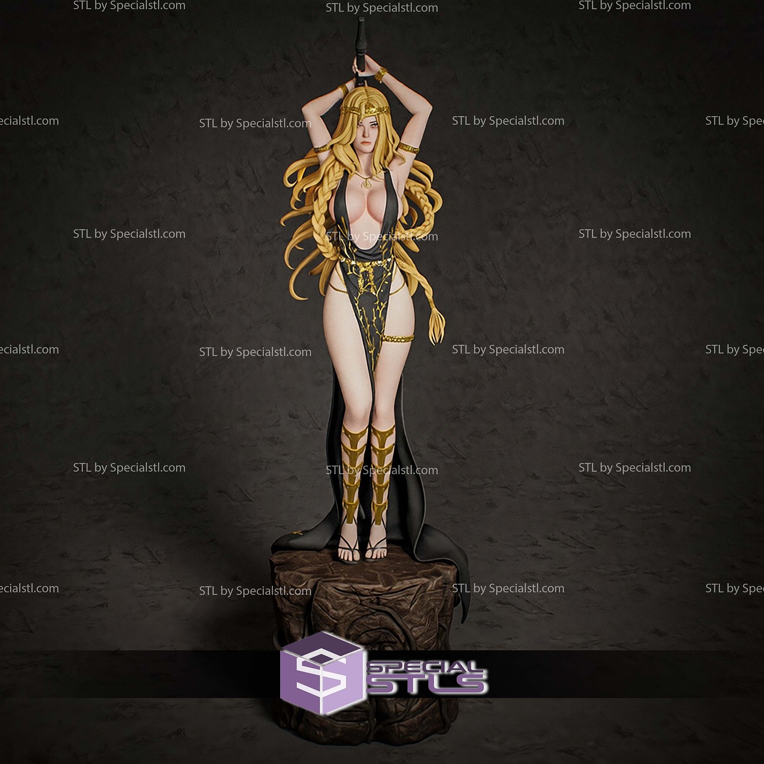 Queen Marika Elden Ring 347mm STL Files 3D Model — view 2