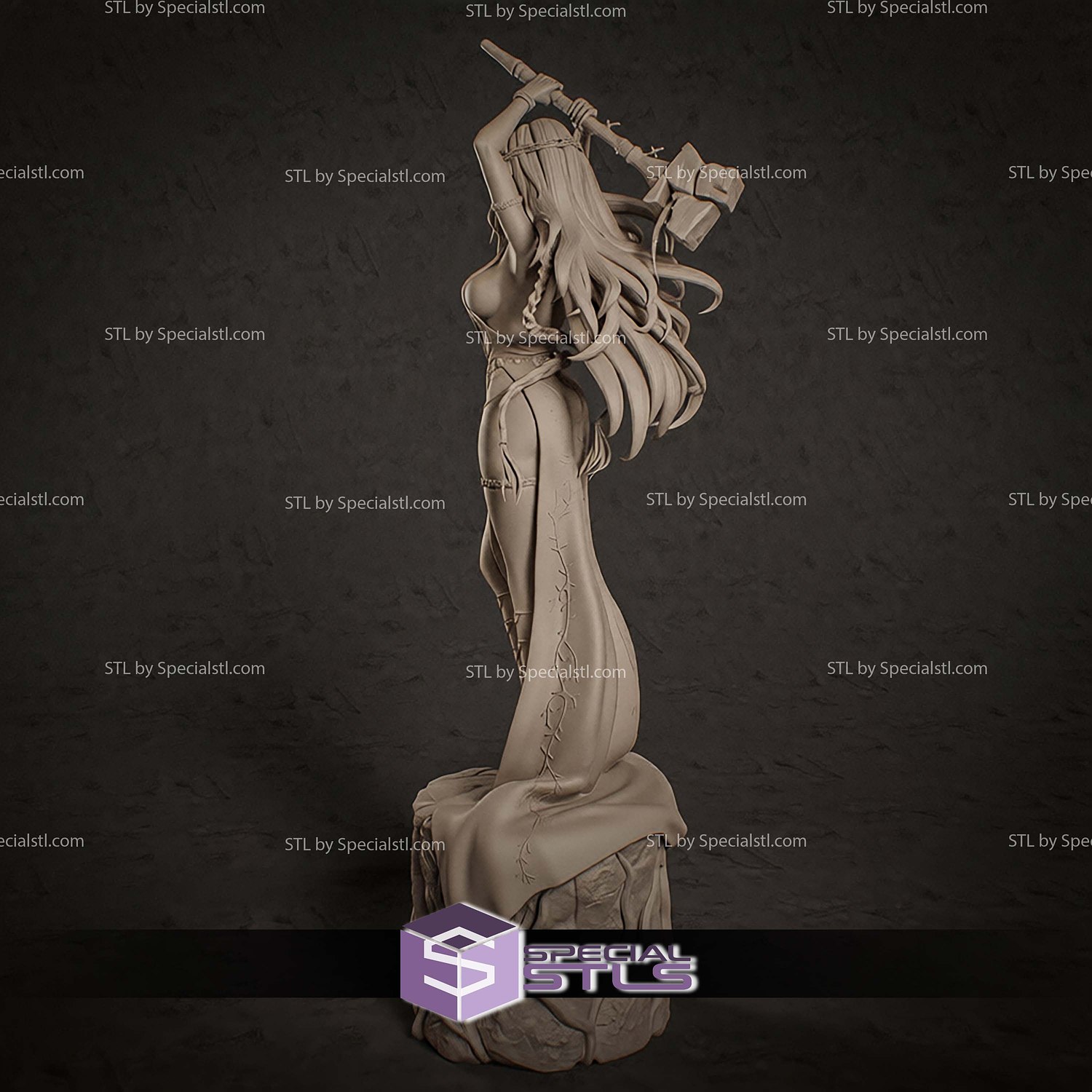 Queen Marika Elden Ring 347mm STL Files 3D Model — view 5