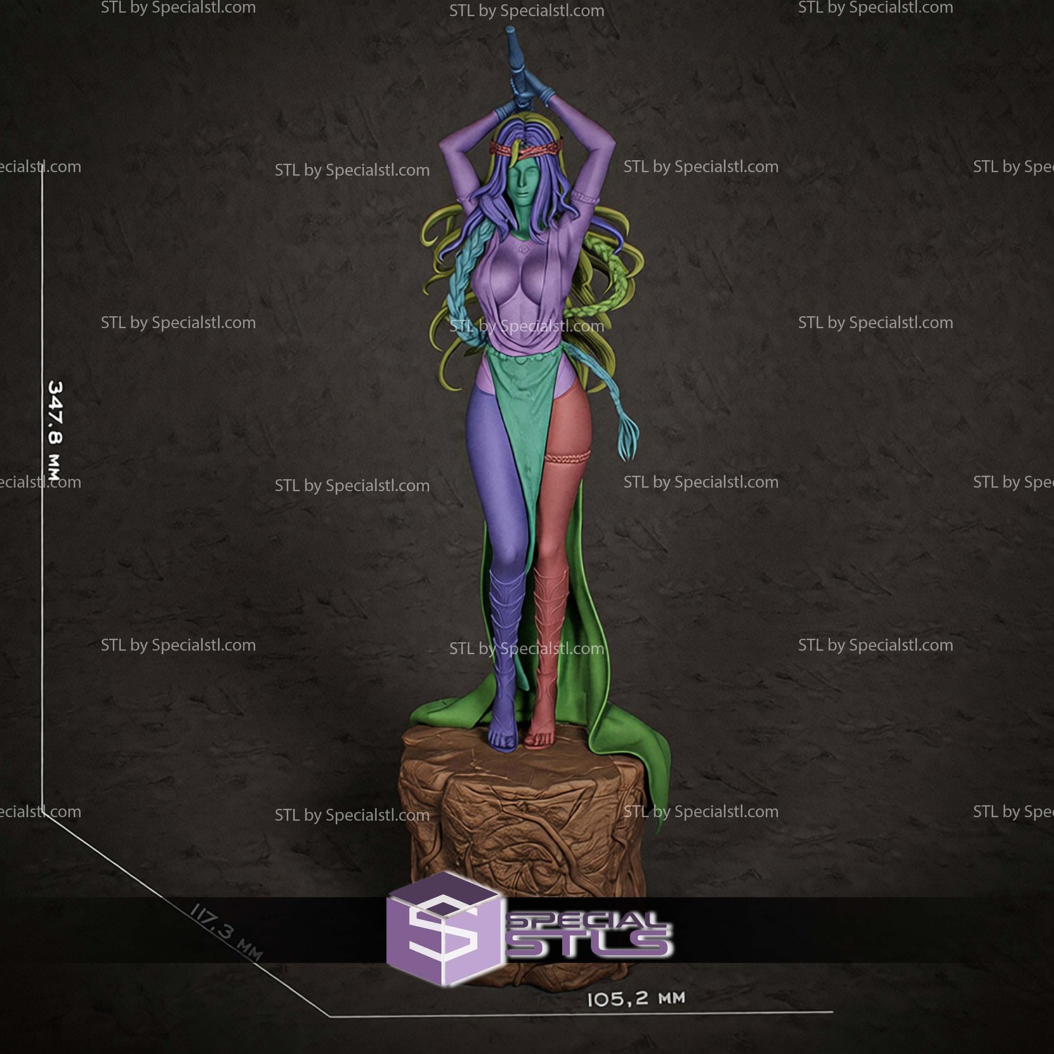 Queen Marika Elden Ring 347mm STL Files 3D Model — view 7