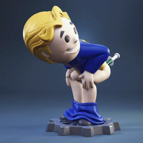 Vault Boy 3D Printer Files | Assembly STL Model