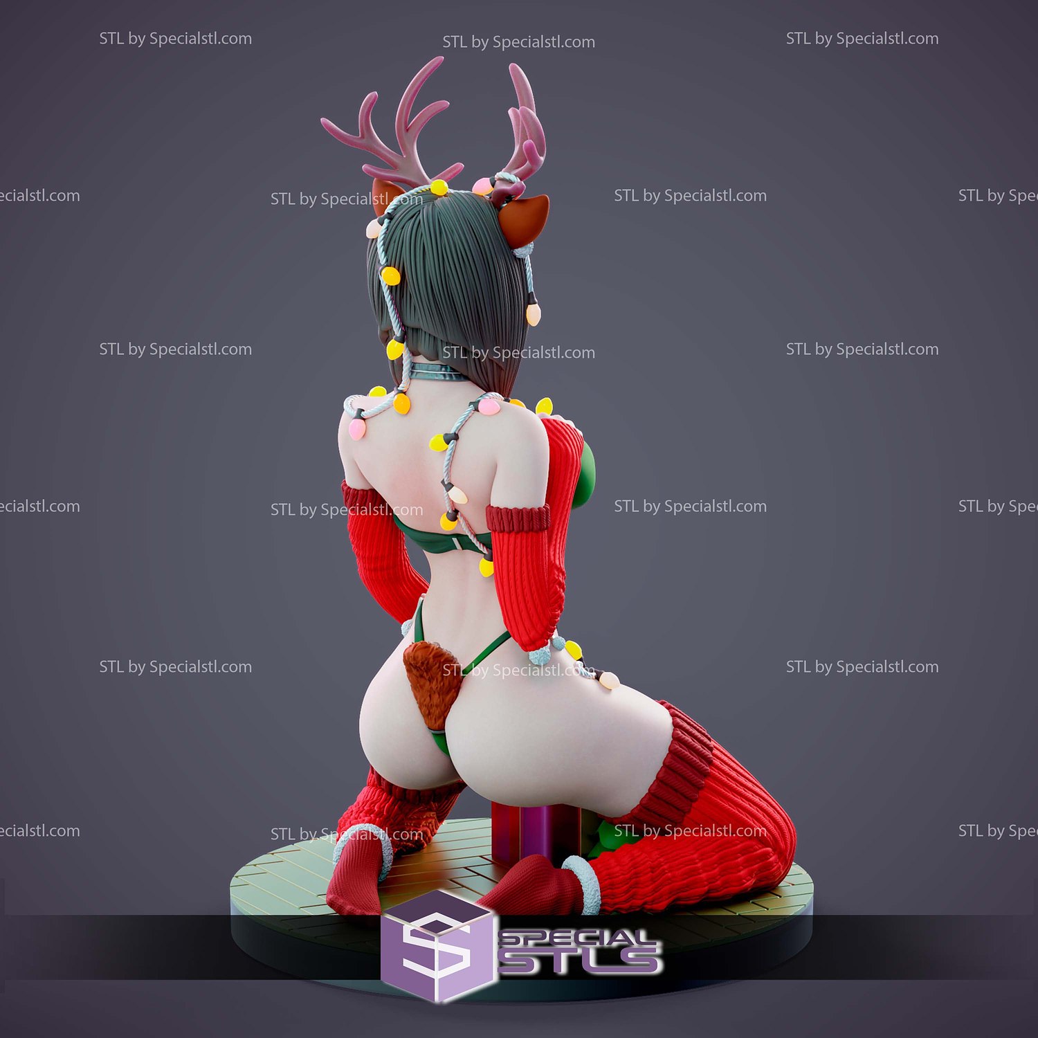 Rudolpha New Year Gift Sculptures 3D Printing STL Model — view 5