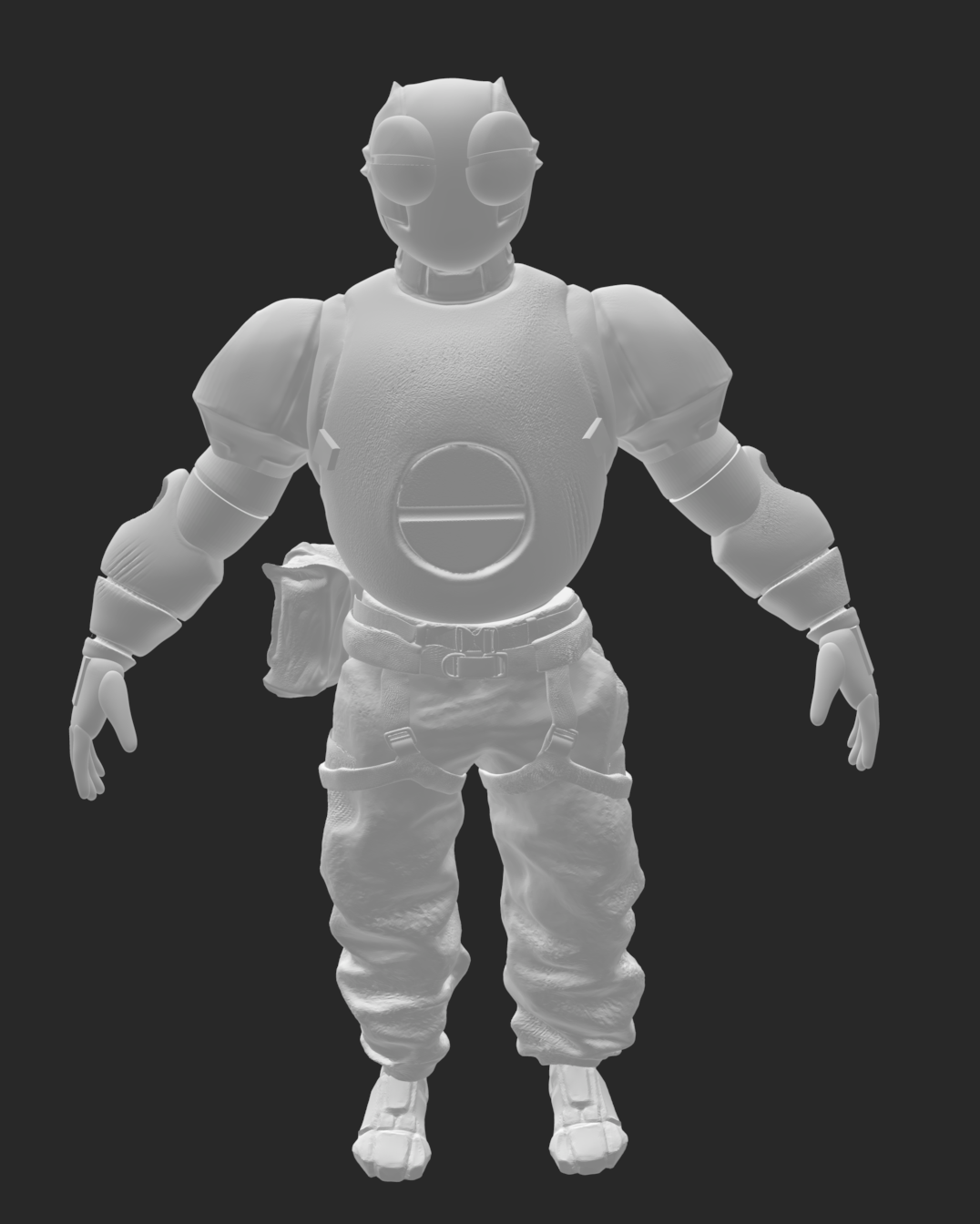 Atomic Robo - standing UNSUPPORTED 3D STL Model