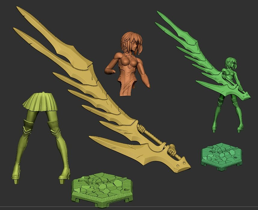Ciel Melty Blood 3D STL Model — view 2