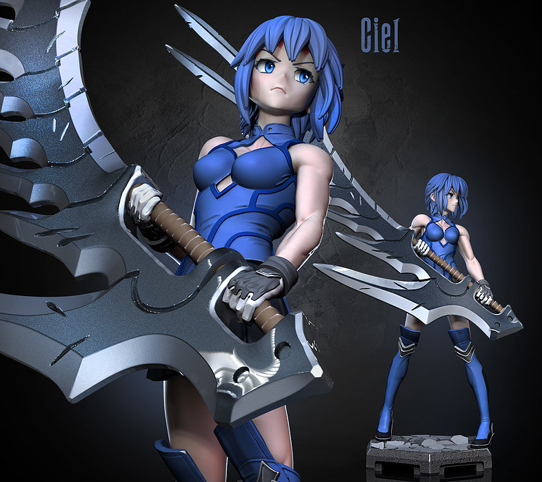 Ciel Melty Blood 3D STL Model — view 3
