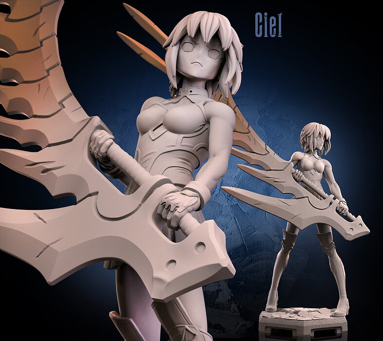 Ciel Melty Blood 3D STL Model — view 4