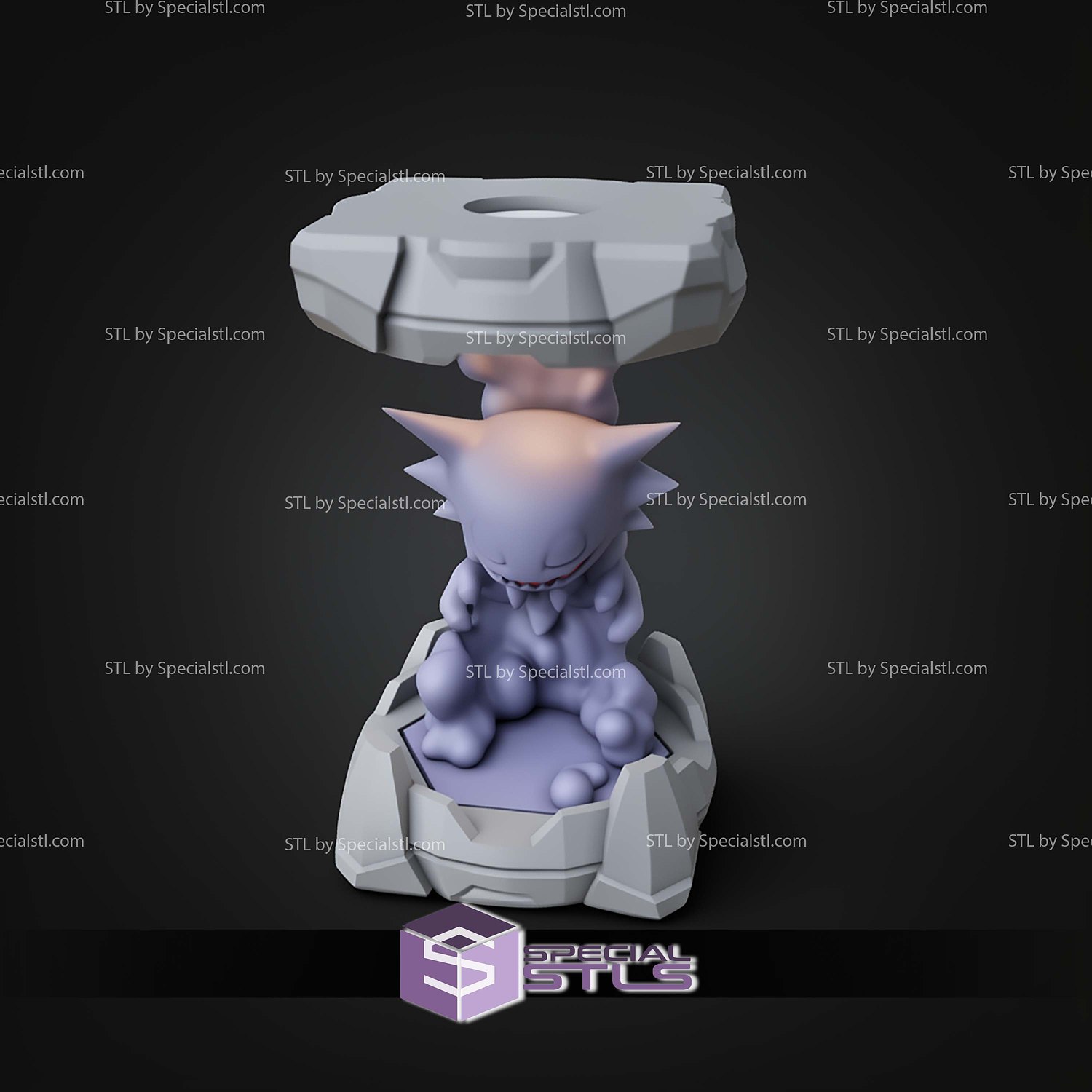 Pokemon Clone Lab Colletion Haunter STL Files 3D Model — view 4