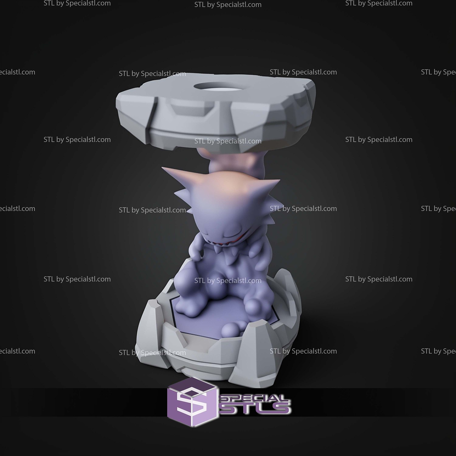 Pokemon Clone Lab Colletion Haunter STL Files 3D Model — view 8