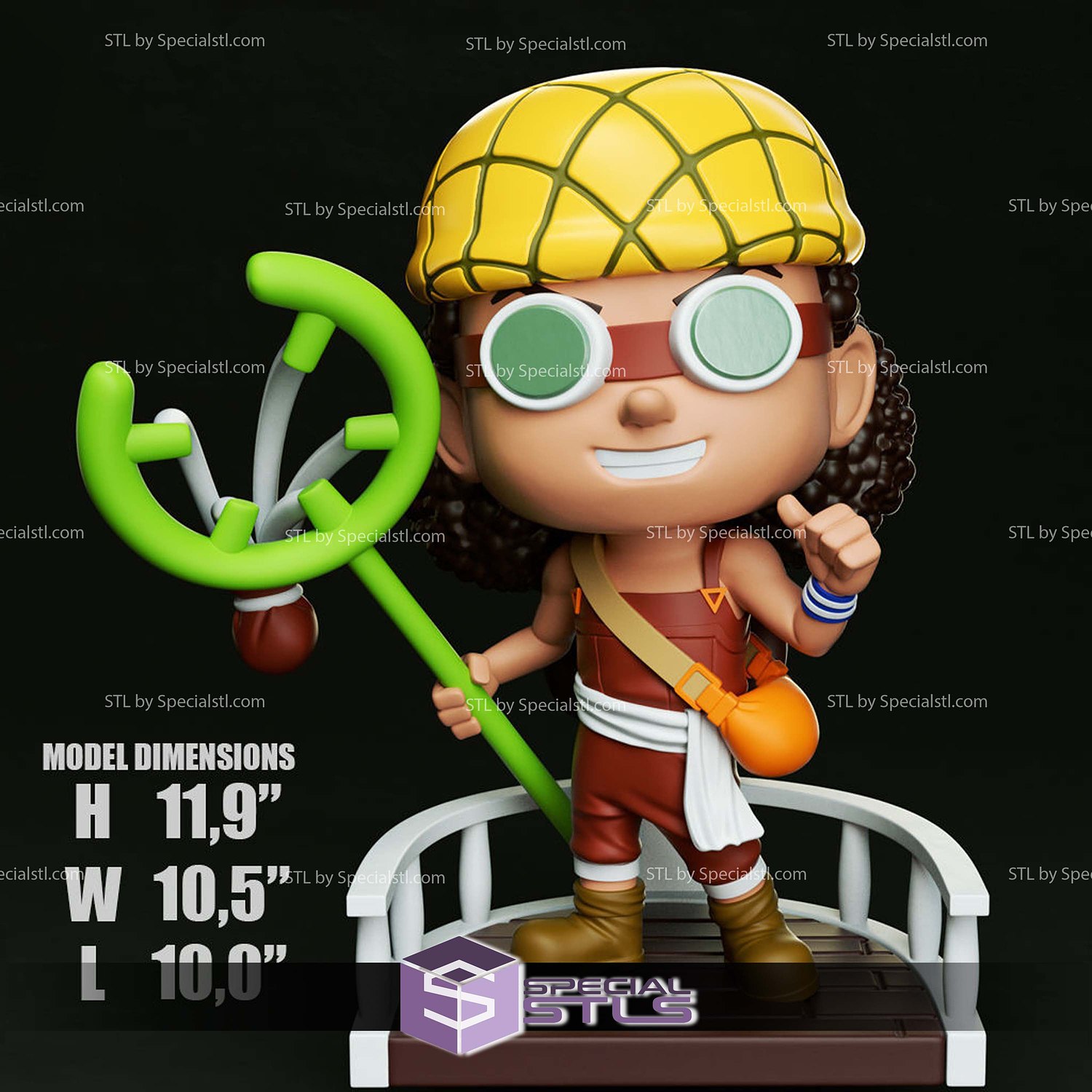 Chibi STL Collection - Usopp One Piece 3D Model — view 2