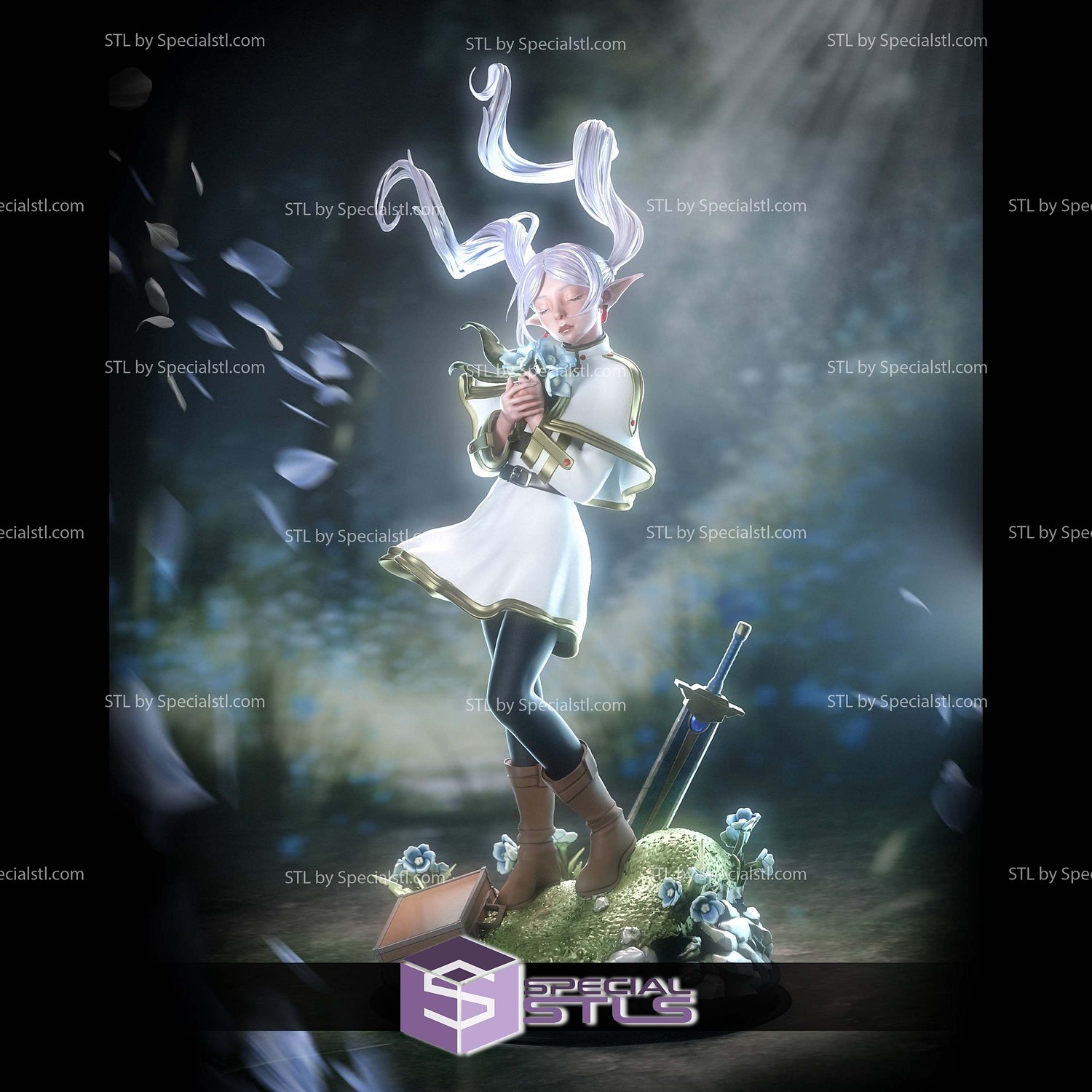Frieren Hold Flower 3D Printer Files STL Model — view 2