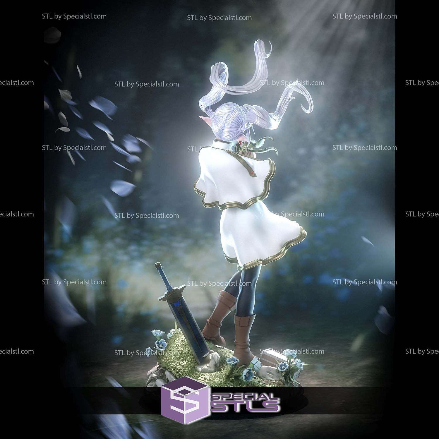 Frieren Hold Flower 3D Printer Files STL Model — view 3