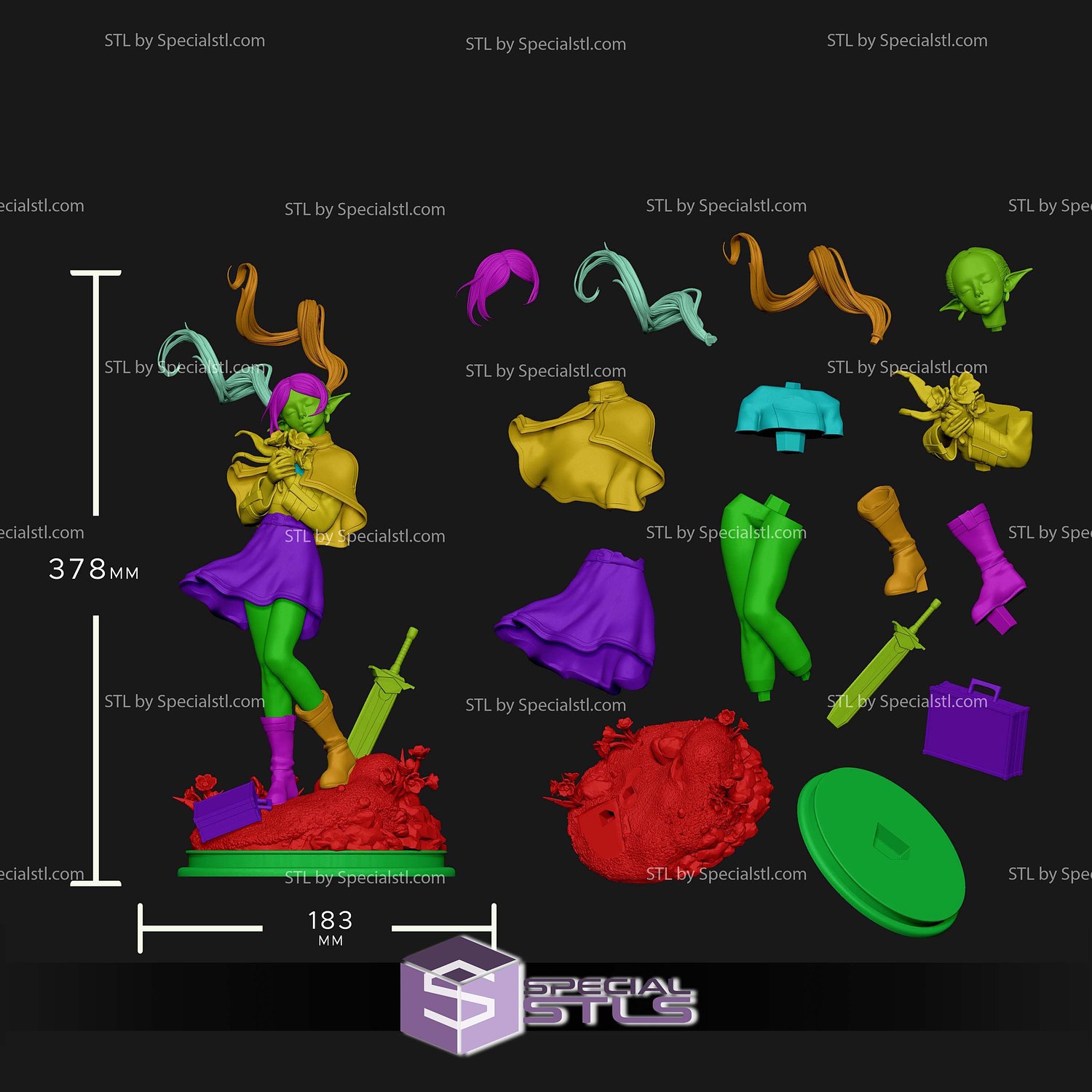 Frieren Hold Flower 3D Printer Files STL Model — view 5
