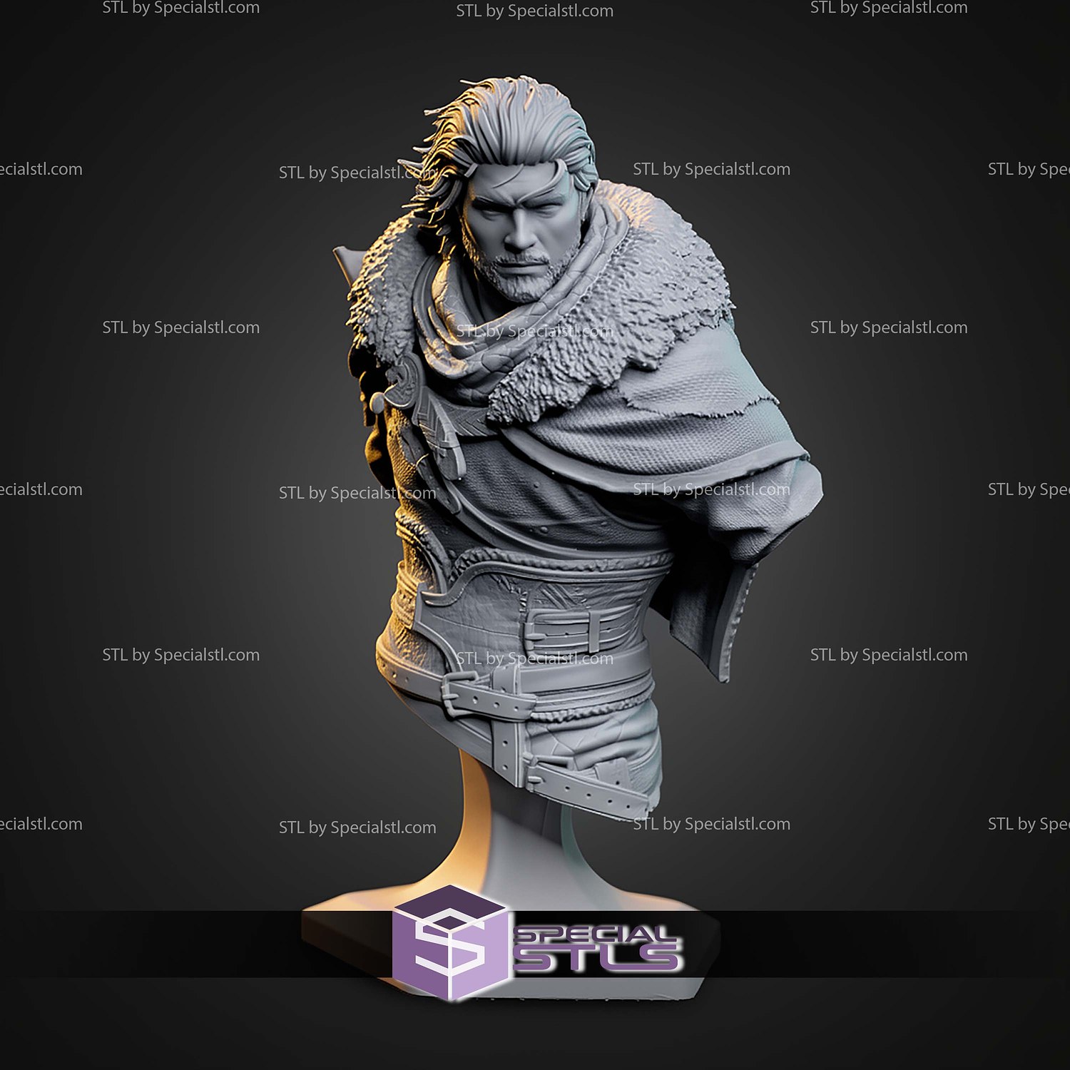 Kliff Bust Crimson Desert 112mm STL Files 3D Model — view 3