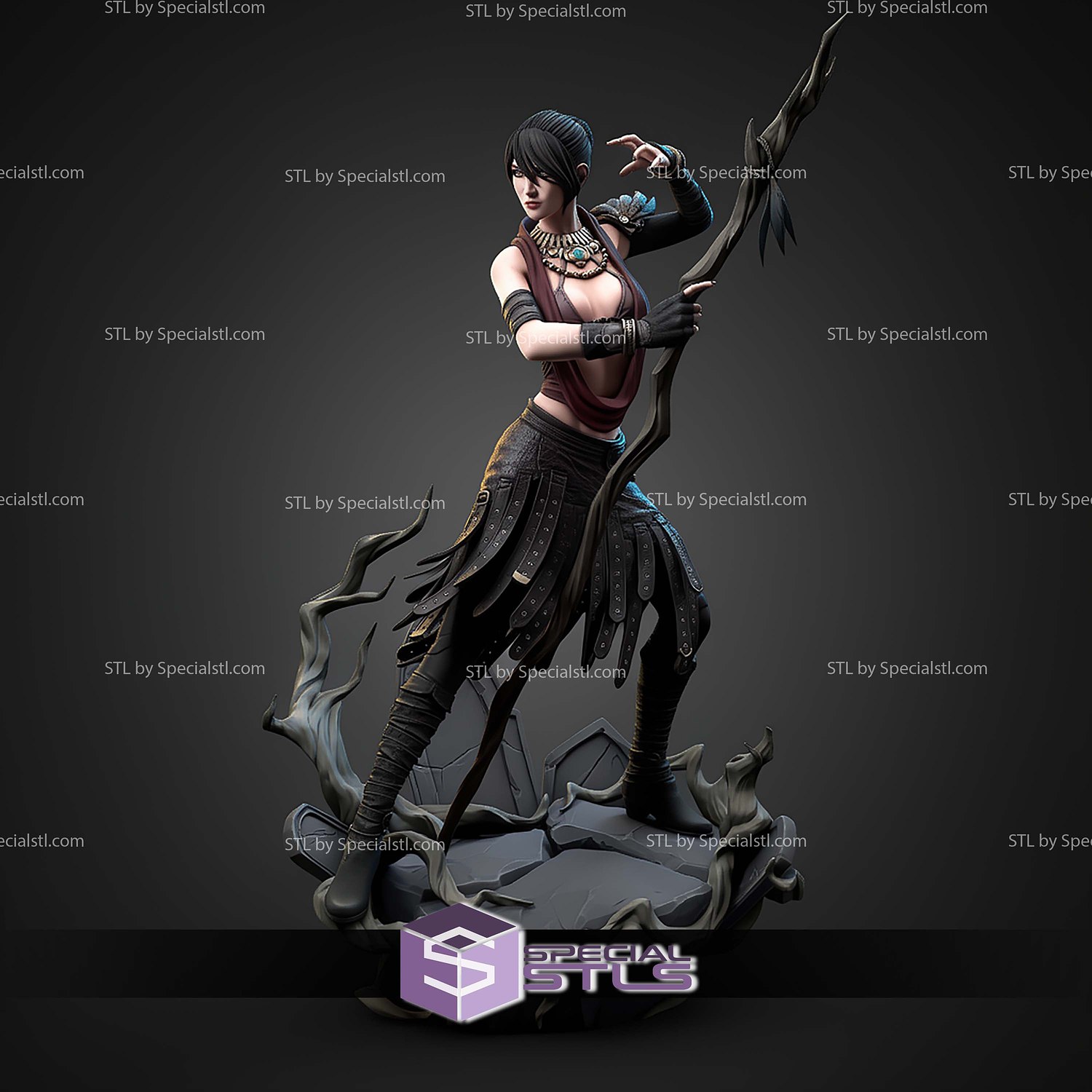 Morrigan Dragon Age Origins 1-10 STL Files 3D Model — view 4