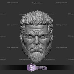 Custom Head STL Eddie Brock Beard 3D Model