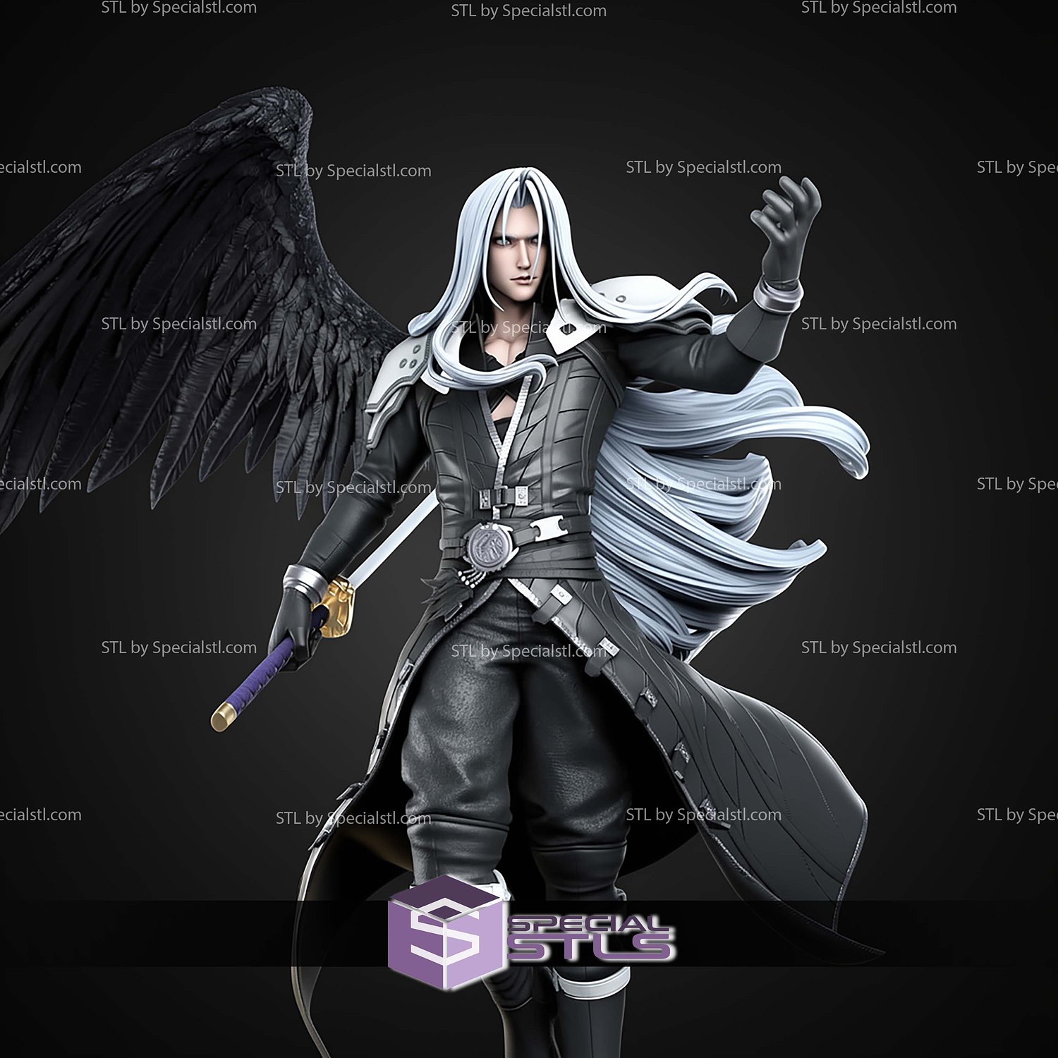 Sephiroth Final Fantasy VII 390mm STL Files 3D Model — view 2