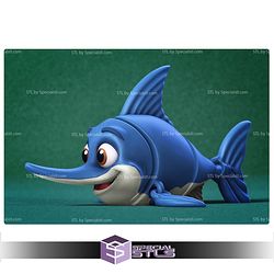 Super Basic STL Flexi Swordfish 3D Model