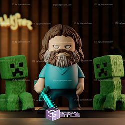 Mini Figure Collection - Minecraft Steve 3D STL Model