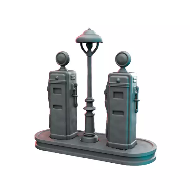 Gaspump Retroland VI - Printable Resin Model 3D STL Model