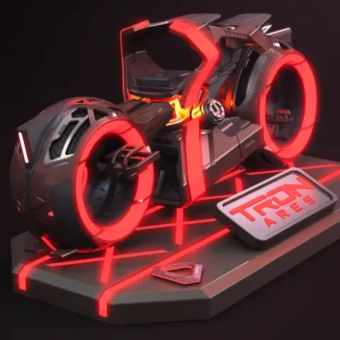 TRON Ares Light Cycle 3D Printer Files | Assembly + Action STL Model