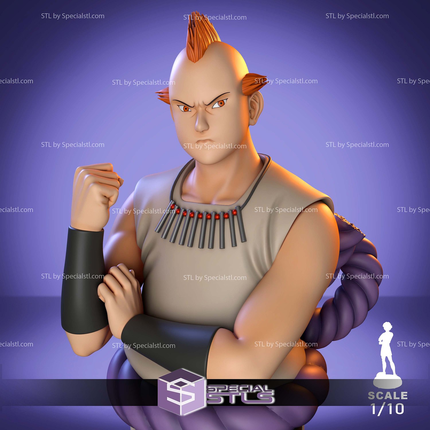 Jirobo Naruto 3D Printer Files STL Model — view 2