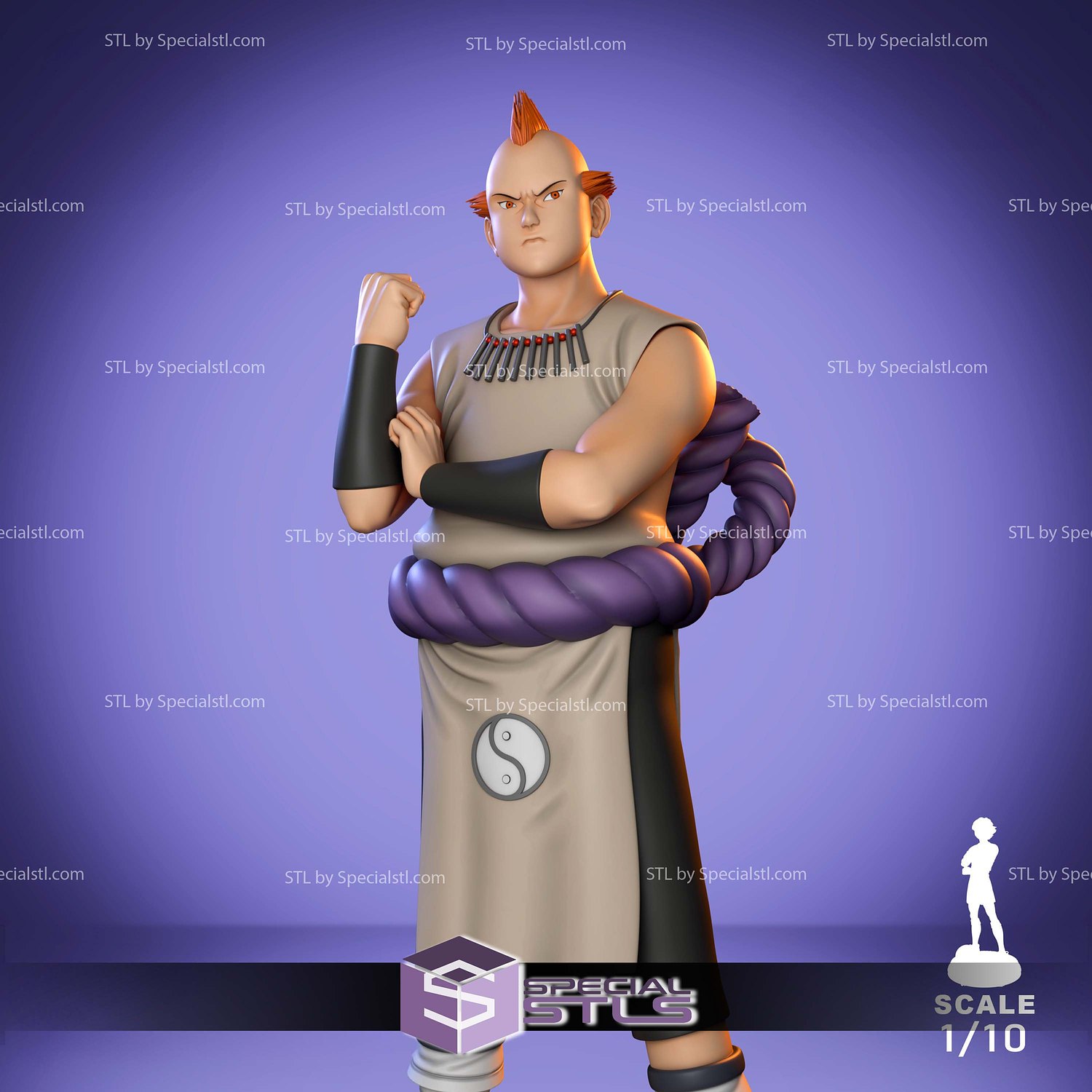 Jirobo Naruto 3D Printer Files STL Model — view 3
