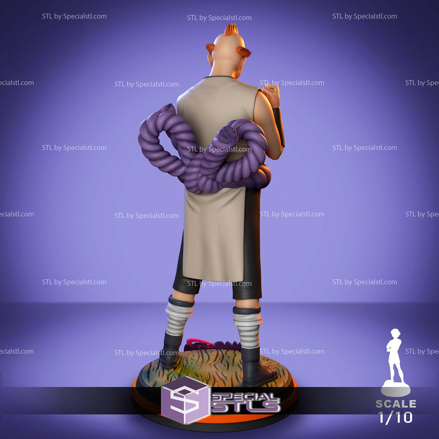 Jirobo Naruto 3D Printer Files STL Model — view 4