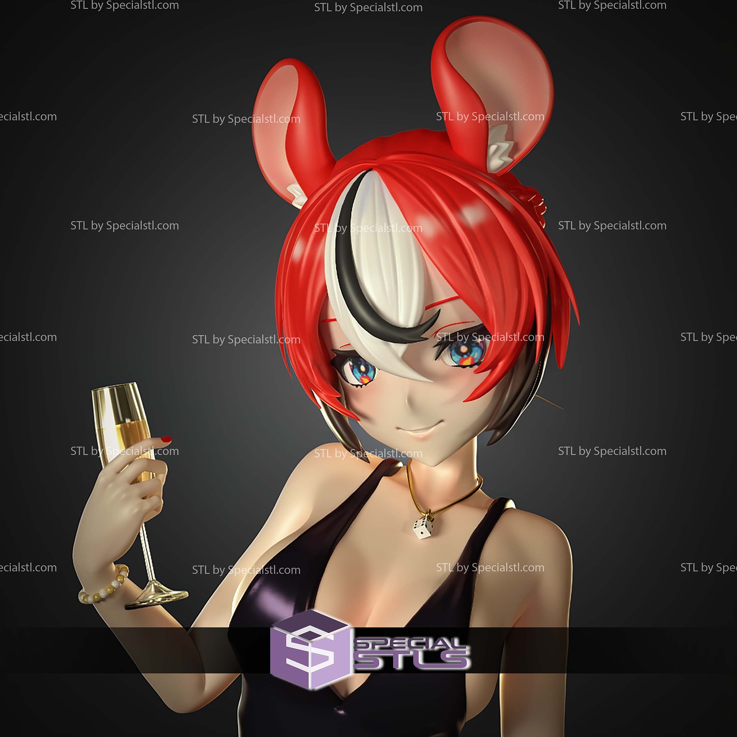 Dress Hakoz Baelz 1 7 STL Files 3D Model — view 2