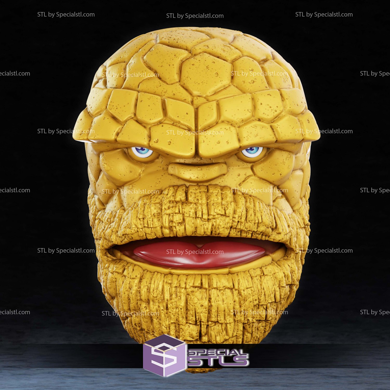 Cosplay STL Files The Thing Comic Mask 3D Model — view 2