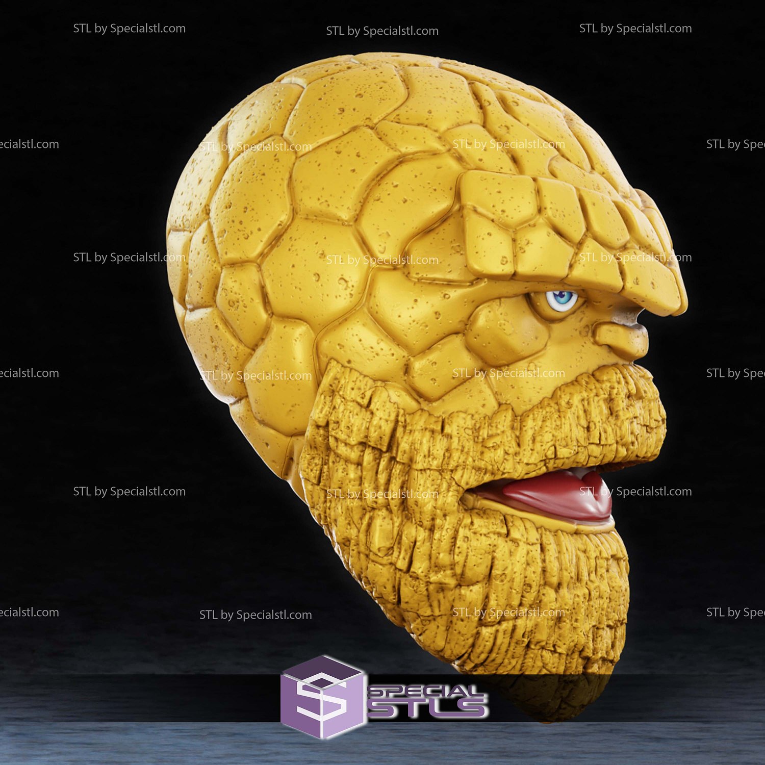 Cosplay STL Files The Thing Comic Mask 3D Model — view 4