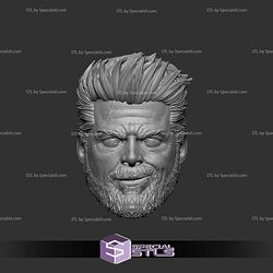 Custom Head STL Collection Billy Butcher Smile 3D Model