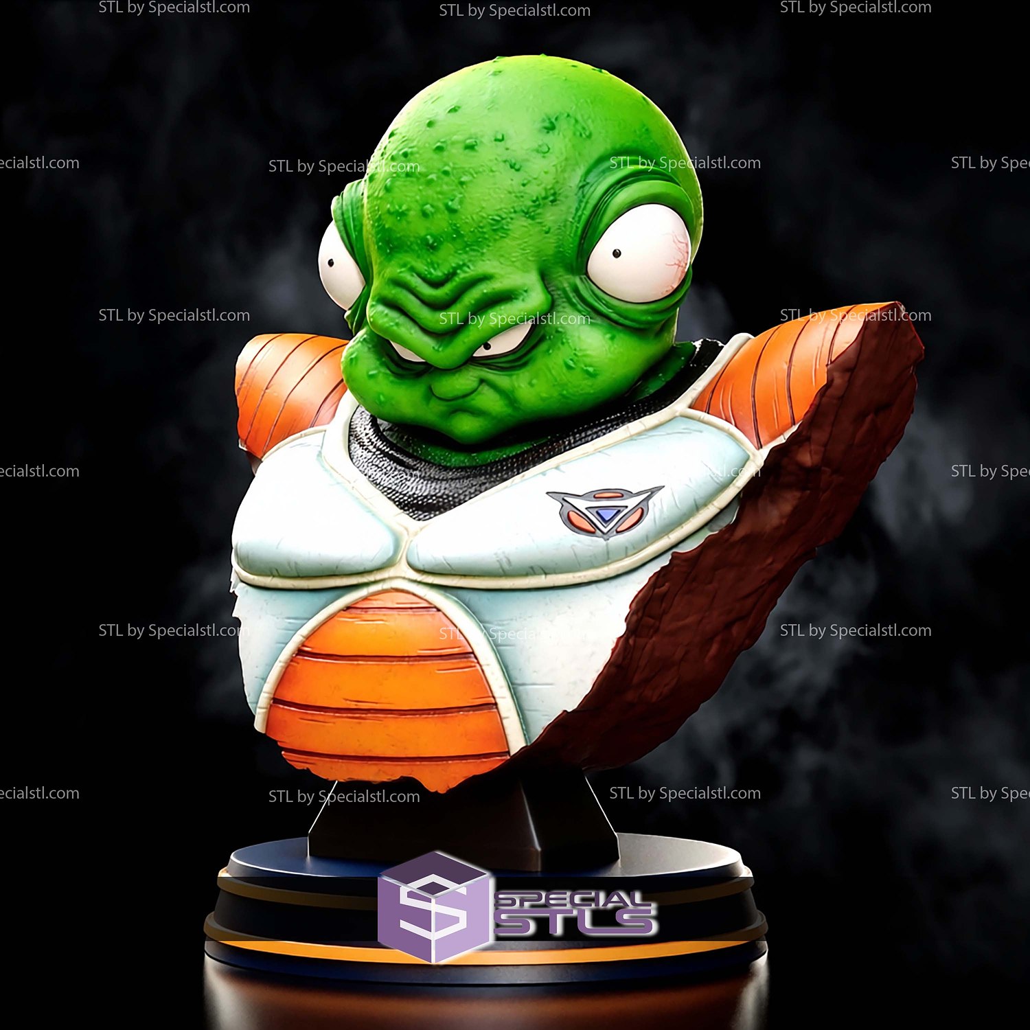 Guldo Psychic Warrior Bust STL Files 3D Model — view 2